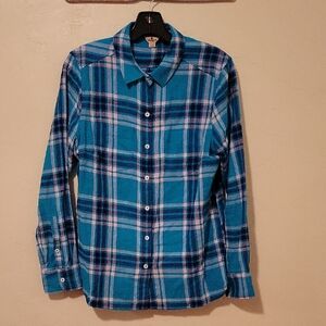 Blue Plaid Womens Shirt